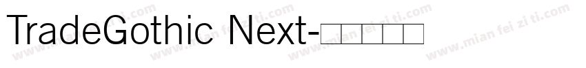 TradeGothic Next字体转换